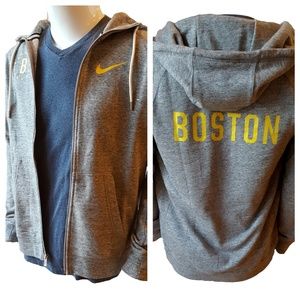 Men's Nike Boston Zip-Up Hoodie Gray Small NWT